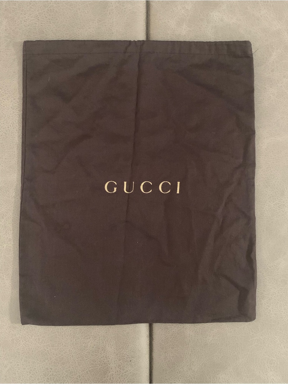 Gucci Brown 100% Cotton Drawstring Dust Shoe Bag Made in Italy MPN 003021